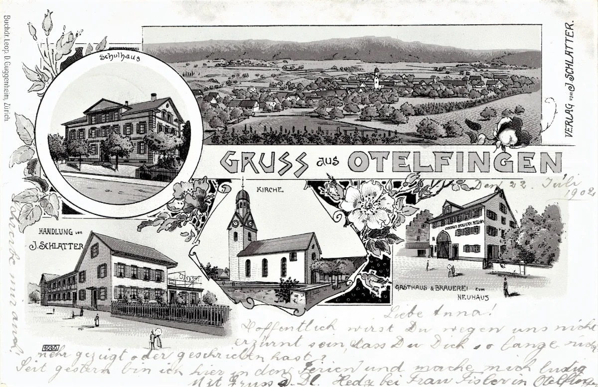 Postkarte Gruss aus Otelfingen